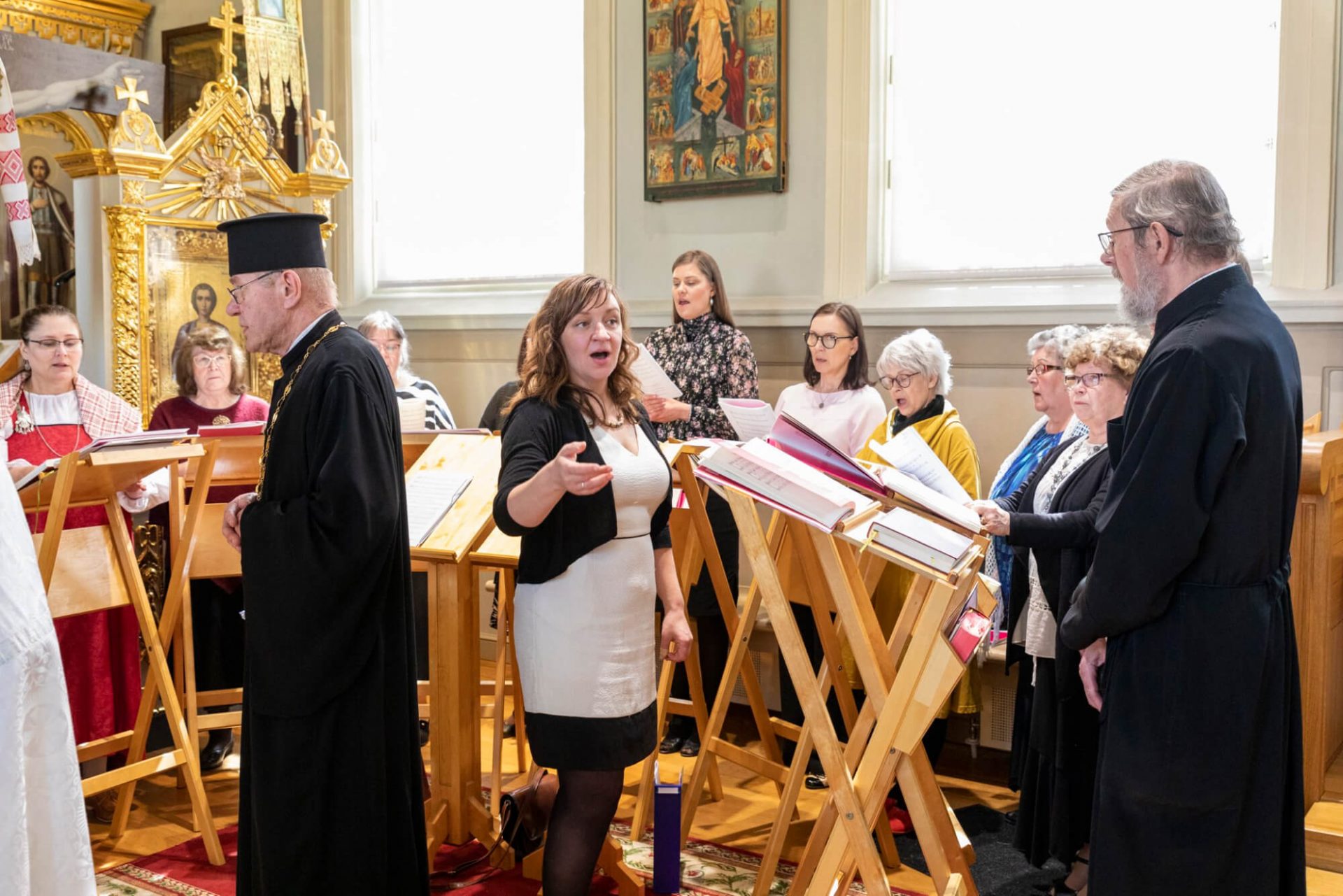 Kuorolaulua Kuopion ortodoksisen seurakunnan tapahtumassa